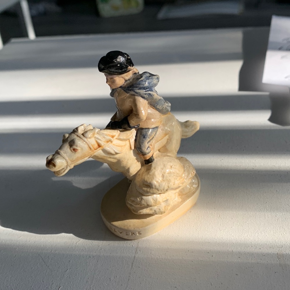 A 1950 Sebastian miniature, design by Prescott W. Baston. Paul Revere. No flaws.
